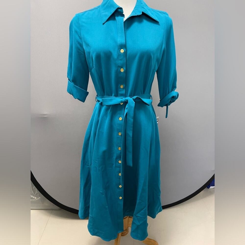 Turquoise Shirt Dress
